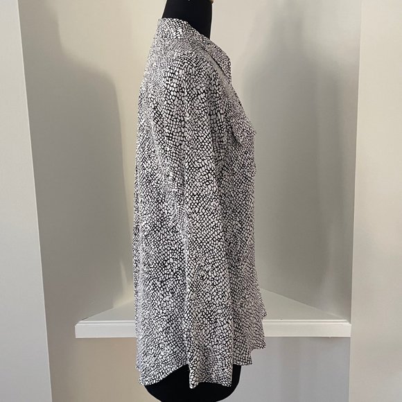 Equipment Black and White Print Blouse - Picture 2 of 12